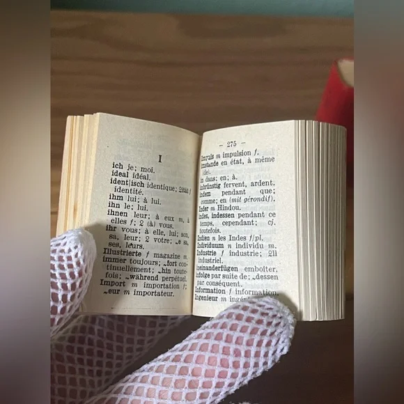 Antique 1957; 1961 Mini Red Books Little Dictionaries 2” Set Of 3